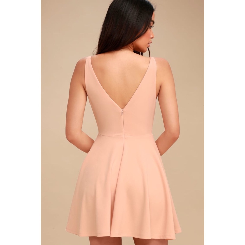 Lulus “Hometown Love” Vneck Formal Skater Dress - Picture 4 of 15